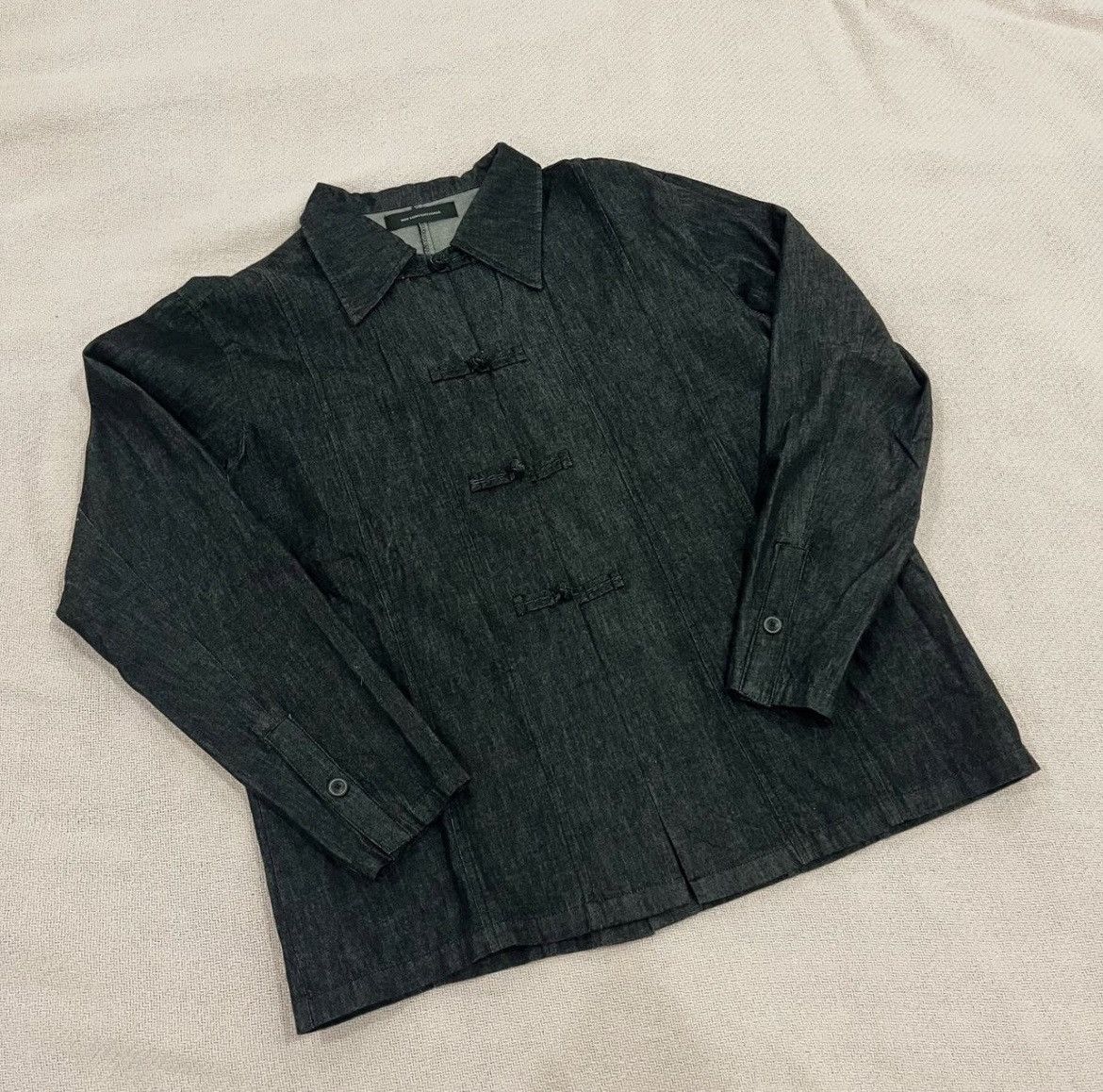 Japanese Brand NOT CONVENTIONAL Denim China Shirt Jacket Size US M / EU 48-50 / 2 - 2 Thumbnail