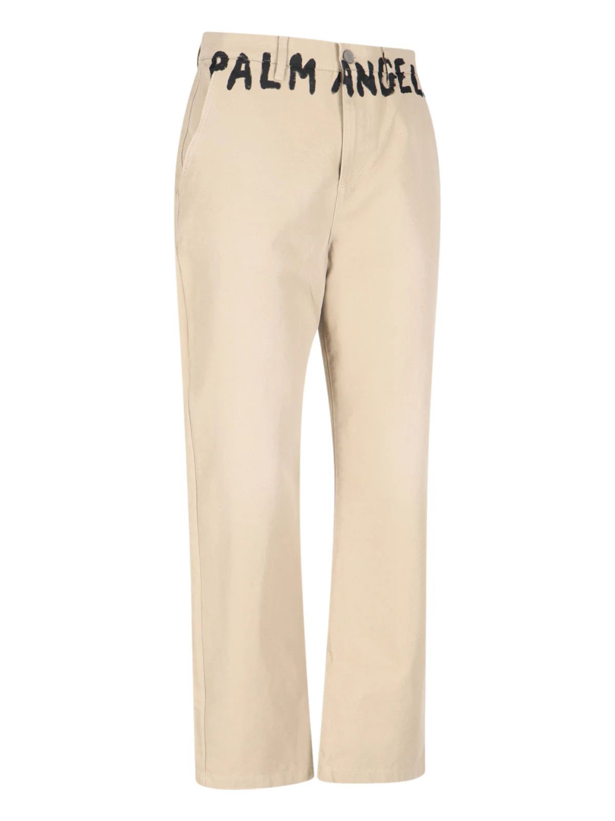 Palm Angels o1y0325 Logo Casual Pant in Beige Size US 34 / EU 50 - 2 Thumbnail