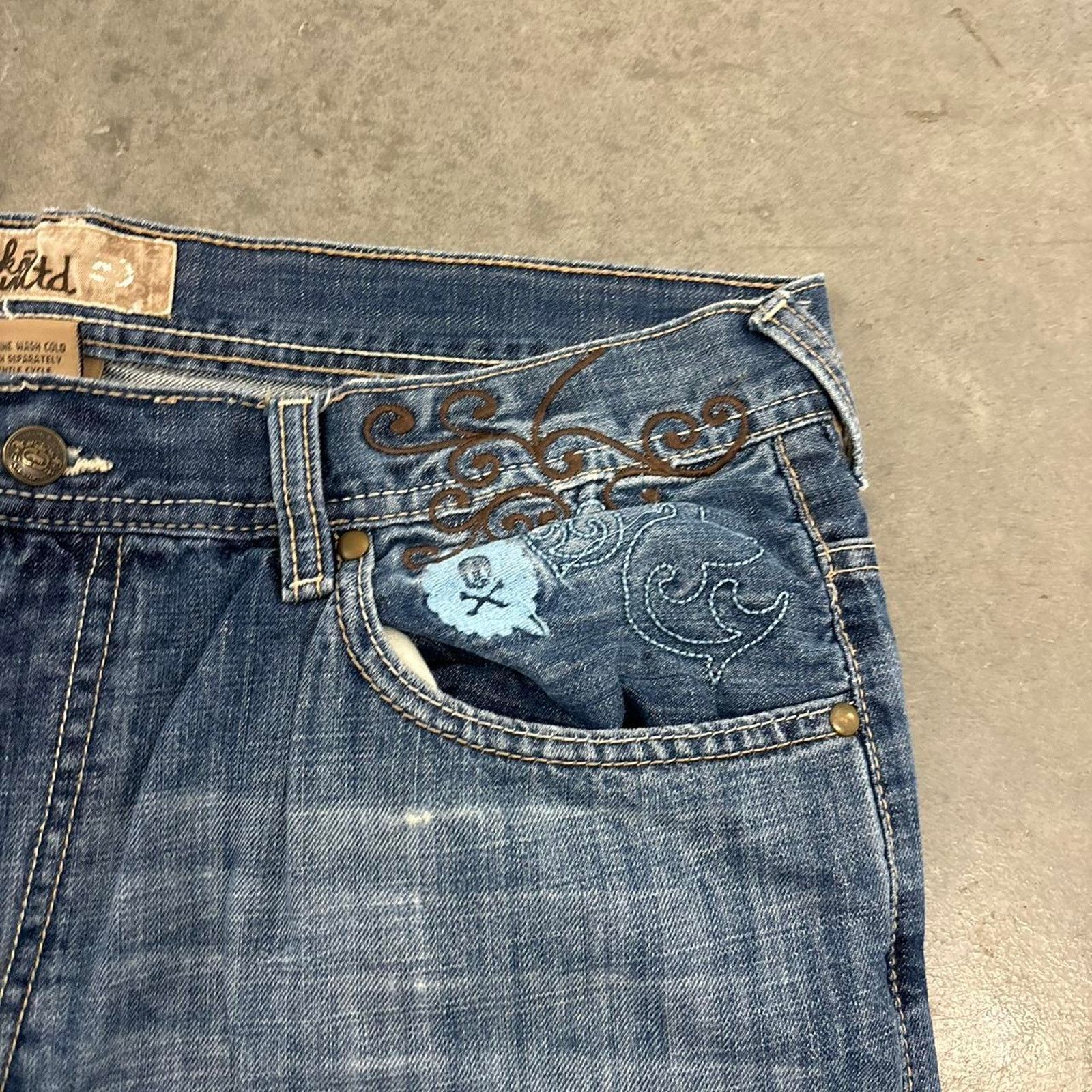 Ecko Unltd. Vintage Y2K Ecko Untld Grunge Embroidered Baggy Jorts Size US 36 / EU 52 - 6 Thumbnail