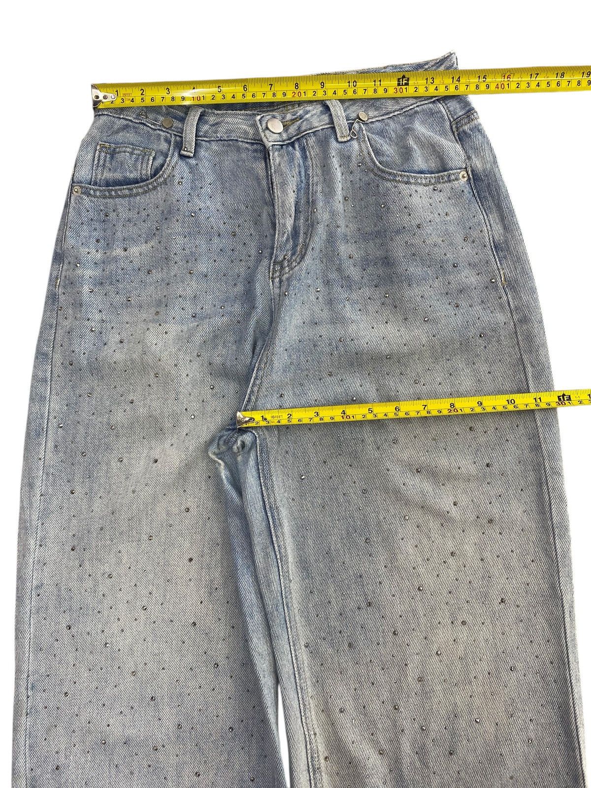 Japanese Brand Japanese Brand Diamond Studded Style Baggy Jeans Size US 28 / EU 44 - 5 Thumbnail