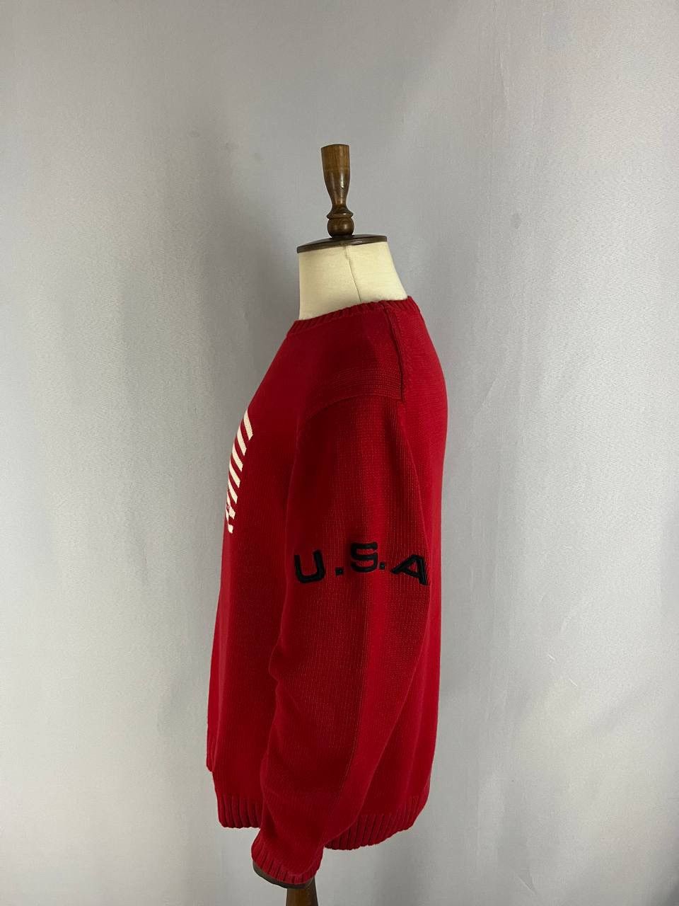 Polo Ralph Lauren Polo Ralph Lauren Sweater Red American Flag Size US XL / EU 56 / 4 - 5 Thumbnail