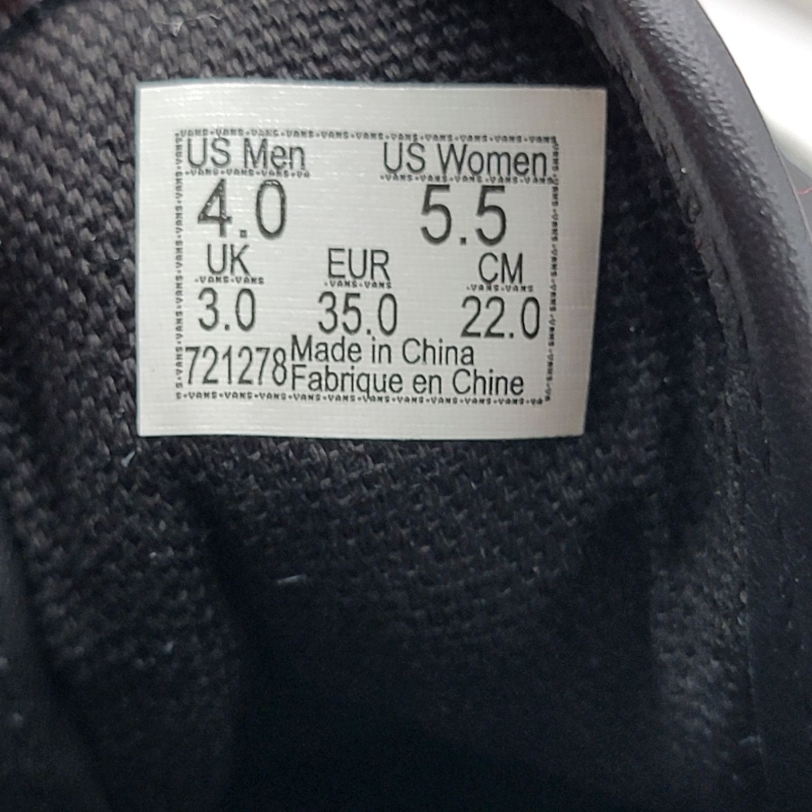 Vans Vans Authentic DX Square Perf Sz 4M/5.5W Black VN038ESIUZ Size US 5.5 / IT 35.5 - 7 Thumbnail