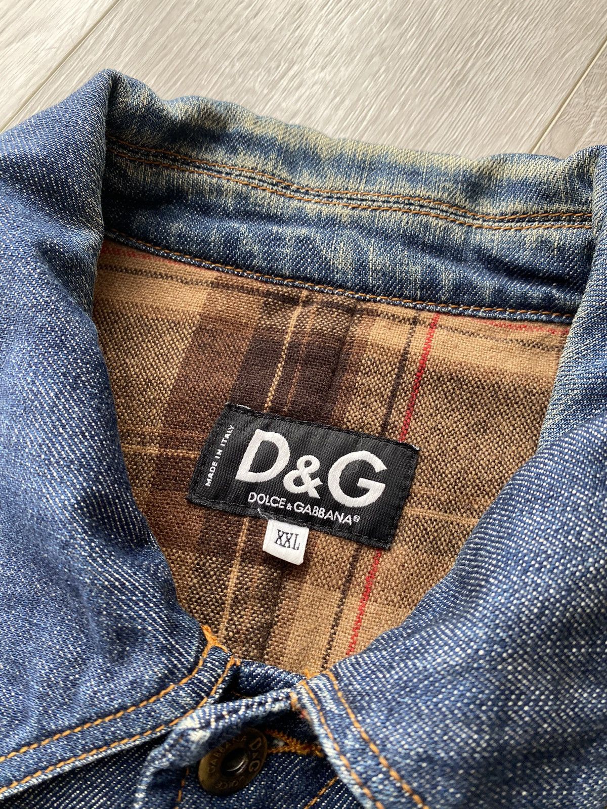 Dolce & Gabbana AW2003 Dolce & Gabbana Logo Denim Jacket Size US XXL / EU 58 / 5 - 6 Thumbnail