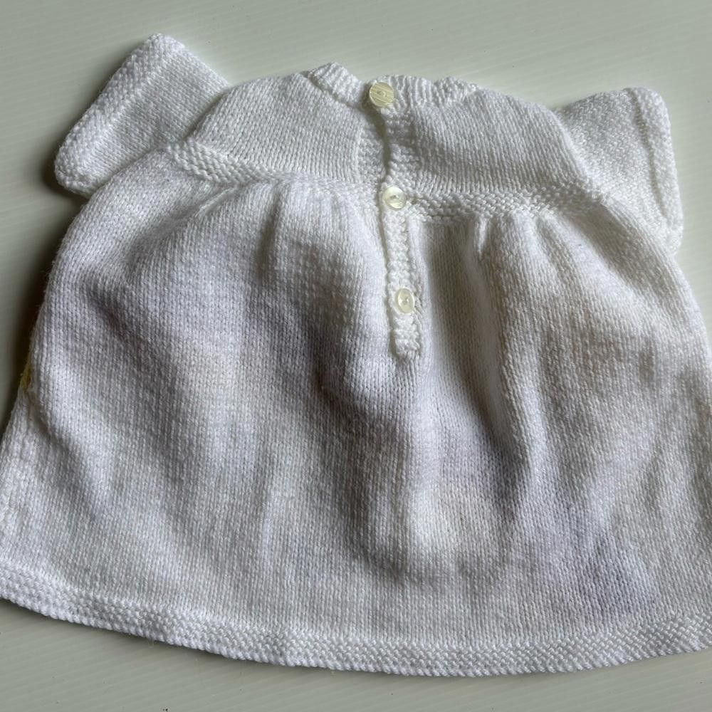 Designer Vintage Handmade Knitted Dress Size US XXS / EU 40 - 2 Thumbnail