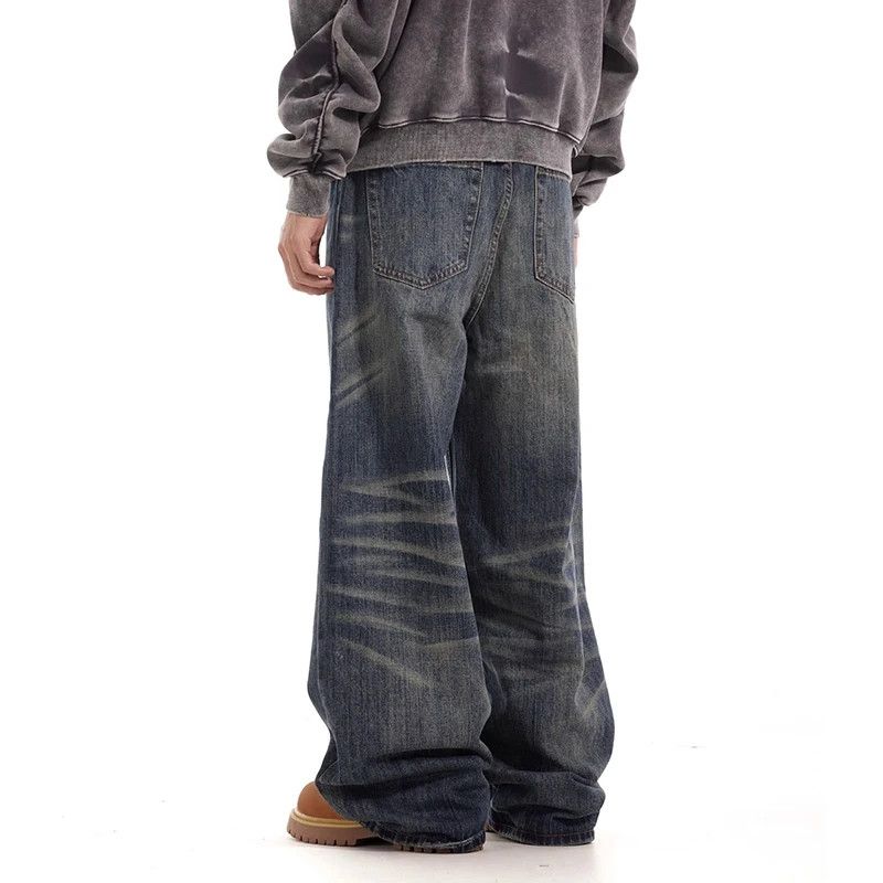 Japanese Brand × Jean Vintage washed loose straight jeans Size US 29 - 4 Thumbnail