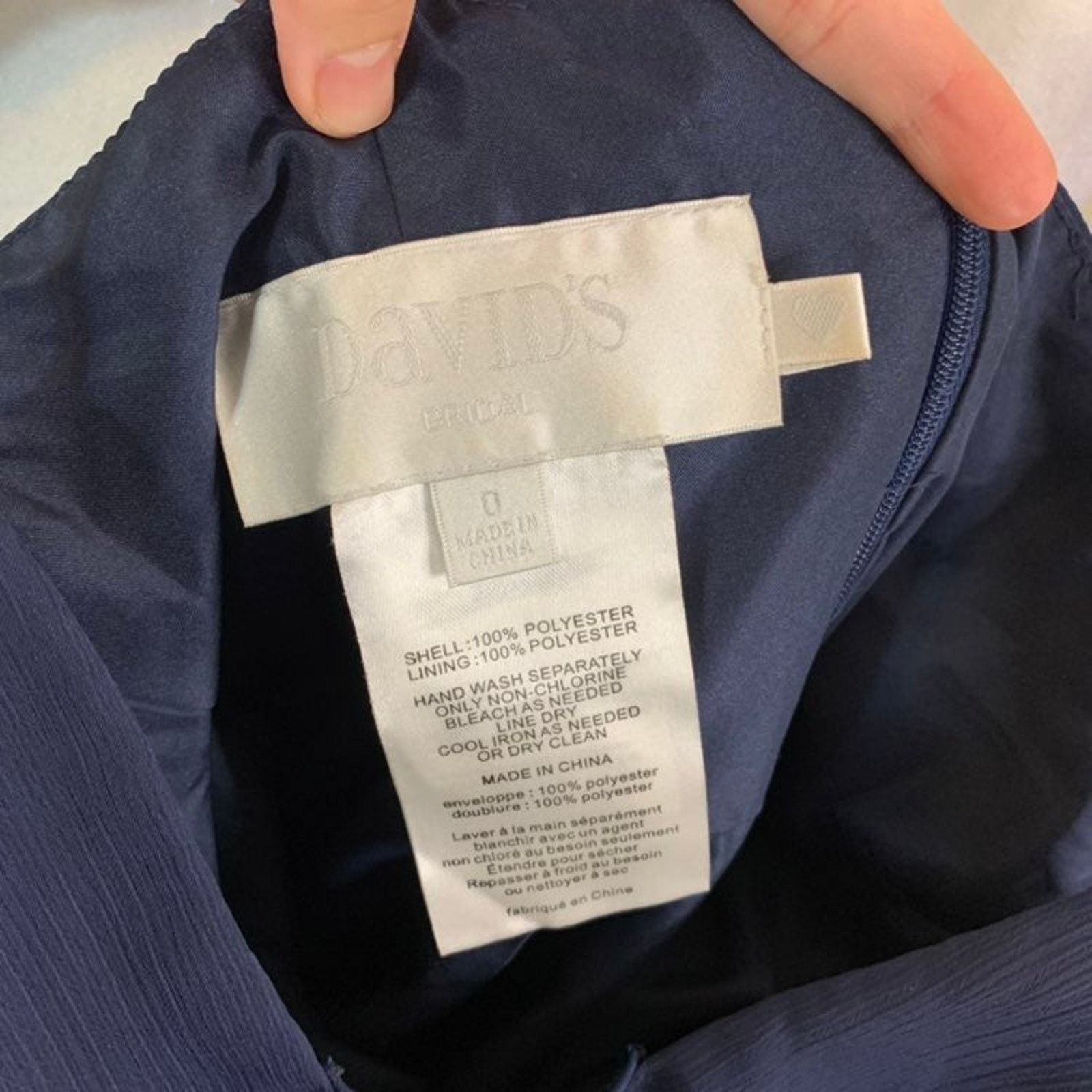 Other David’s Bridal Dress, Blue Chiffon Dress size 0 Size XS / US 0-2 / IT 36-38 - 4 Thumbnail