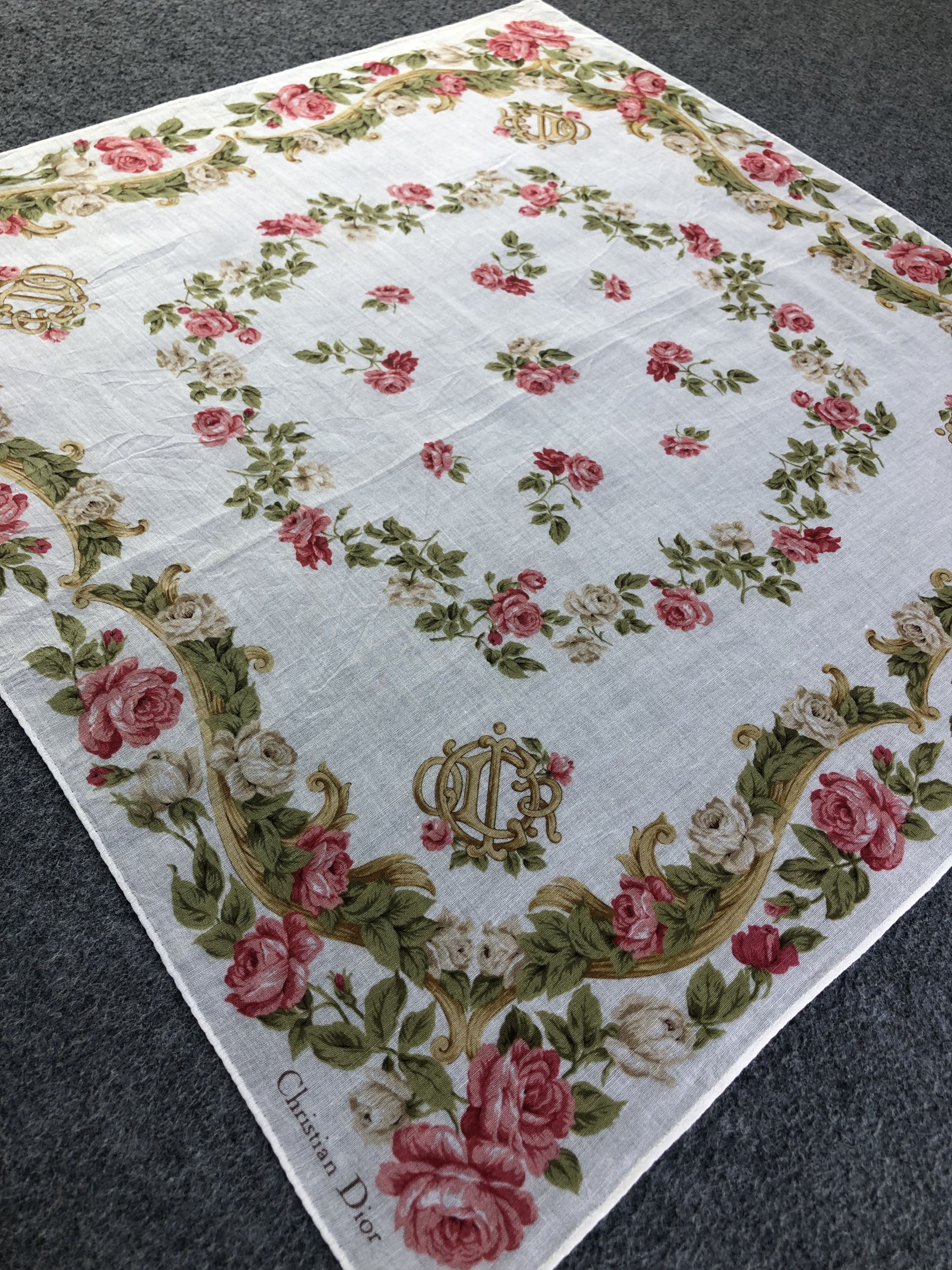 Vintage Christian Dior Handkerchief / Bandana / Neckerchief C406 Size ONE SIZE - 3 Thumbnail