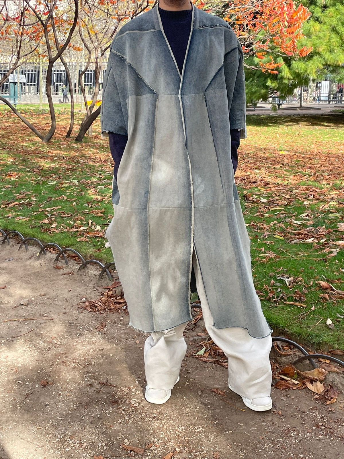 Rick Owens SS22 Fogachine Denim Cloack Size US M / EU 48-50 / 2 - 2 Thumbnail