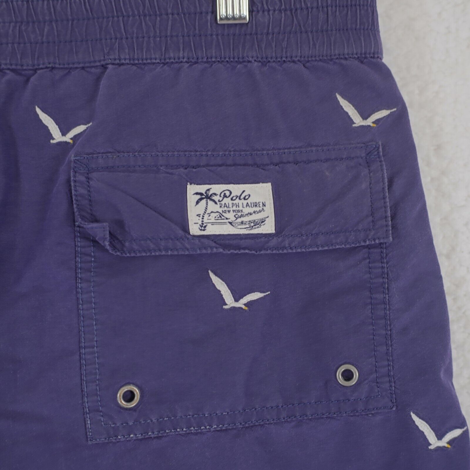 Polo Ralph Lauren Polo Ralph Lauren Blue Medium Seagull Drawstring Lined Swim Size US 34 / EU 50 - 3 Thumbnail
