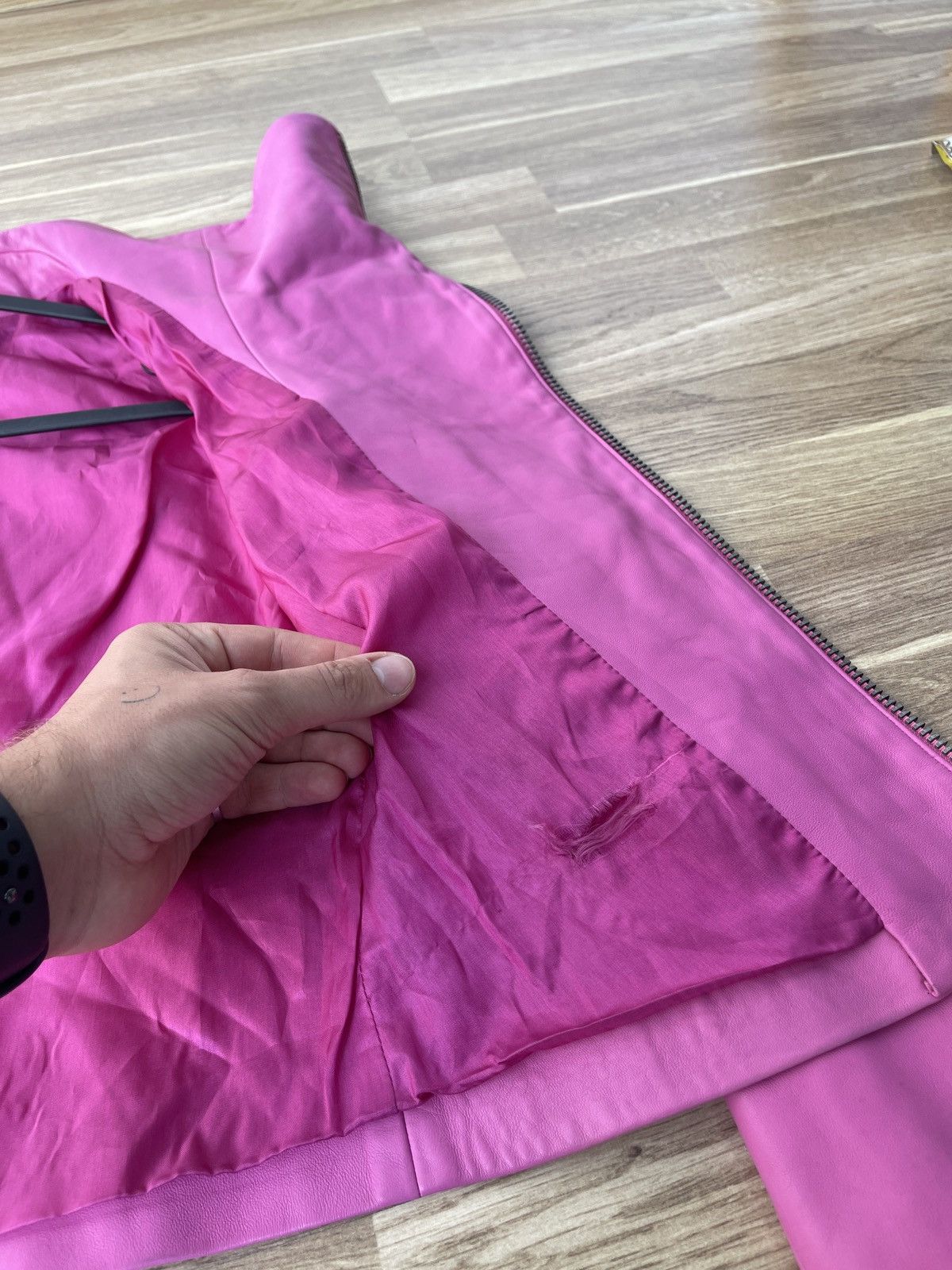 Joseph Joseph Pink Leather Biker Jacket - Genuine Leather S Italy Size S / US 4 / IT 40 - 11 Thumbnail