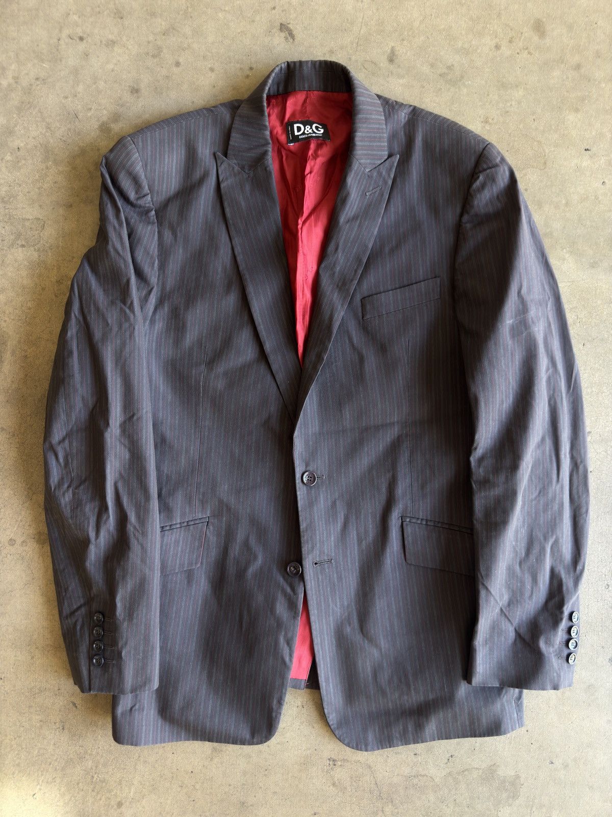 Dolce & Gabbana Dolce & Gabbana Made In Italy Cotton Blend Peak Lapel Blazer Size 42R - 1 Thumbnail