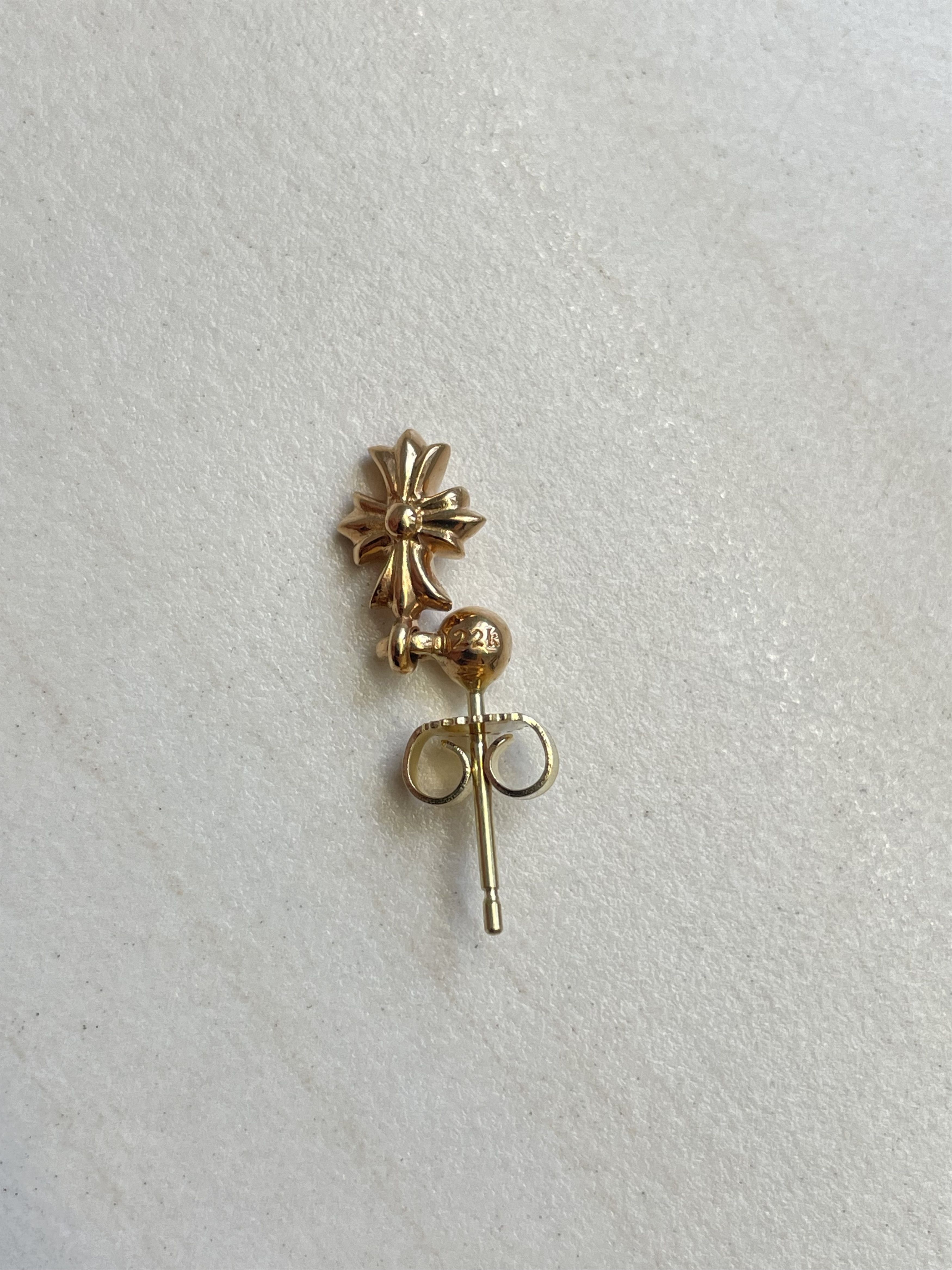 Chrome Hearts Chrome Hearts 22K Gold Tiny E Earring Drop Size ONE SIZE - 4 Thumbnail