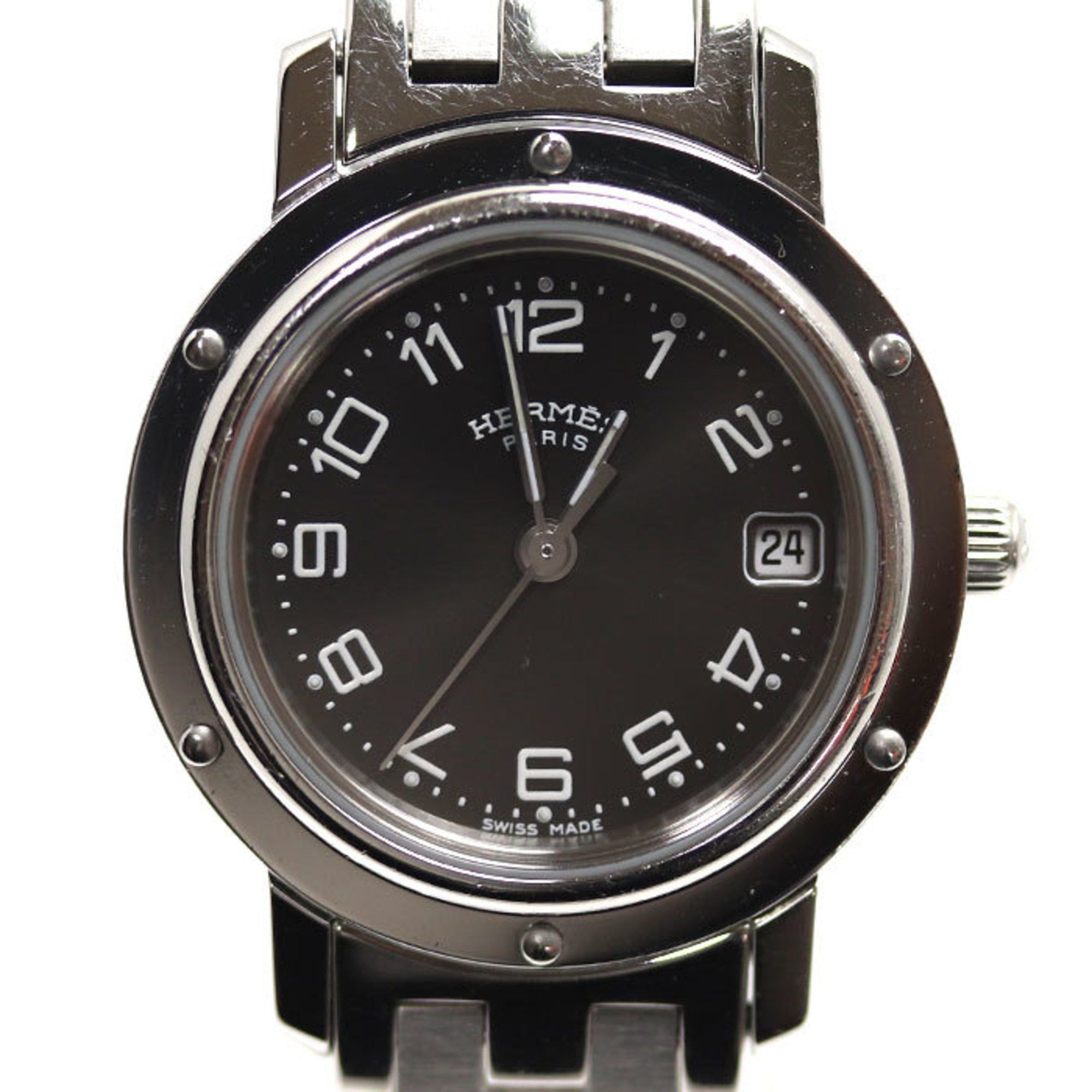 image of Hermes Clipper Watch, Battery-Operated, Cl4.210, For Women in Grey