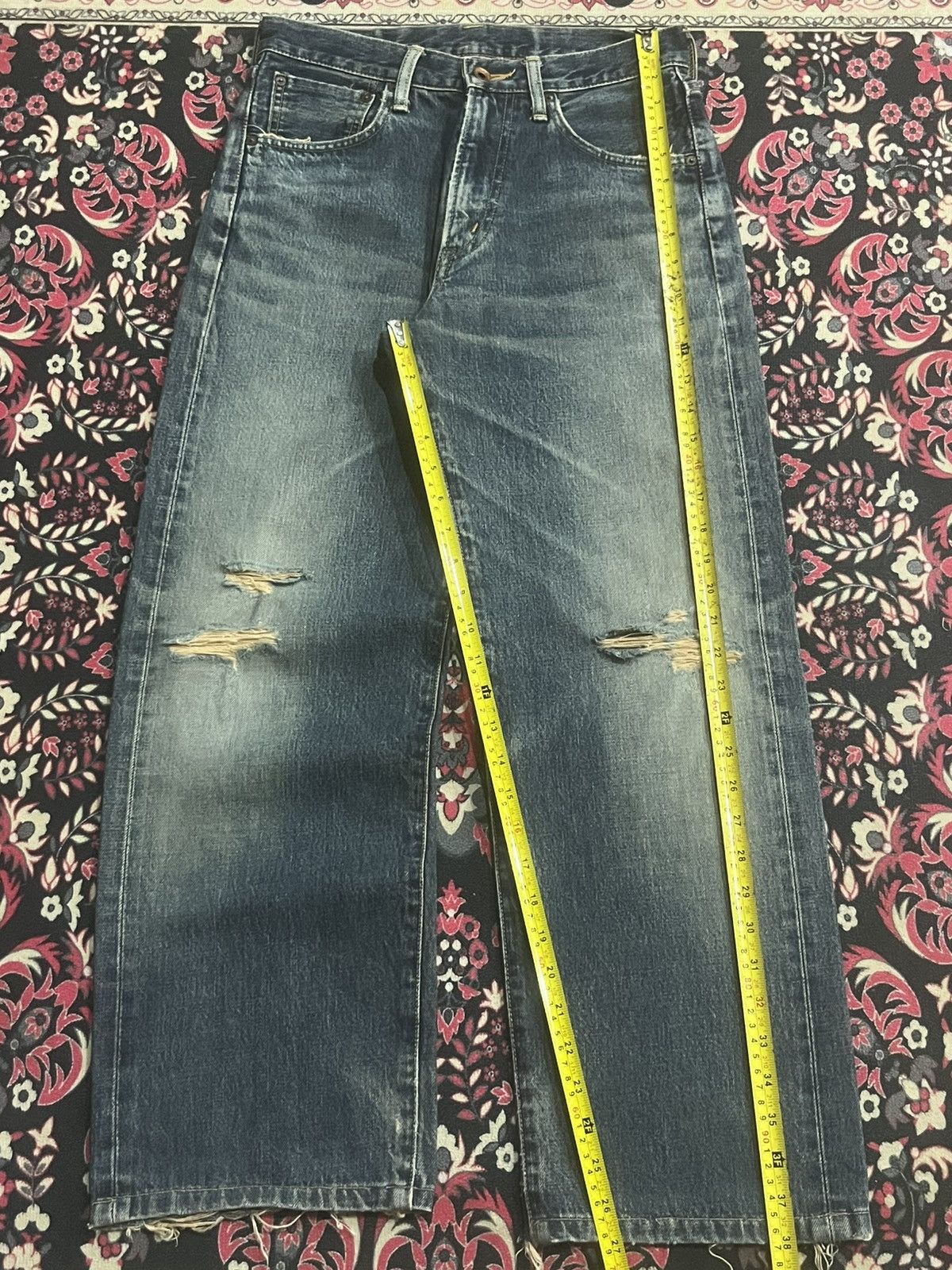 Acne Studios Vintage Edwin 505X Japan Rusty Blue Distressed Selvedge Jean Size US 28 / EU 44 - 13 Thumbnail