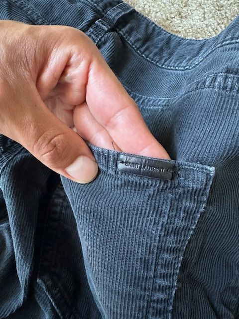Yves Saint Laurent Saint Laurent D18 Black Corduroy PANTS Size US 30 / EU 46 - 3 Thumbnail