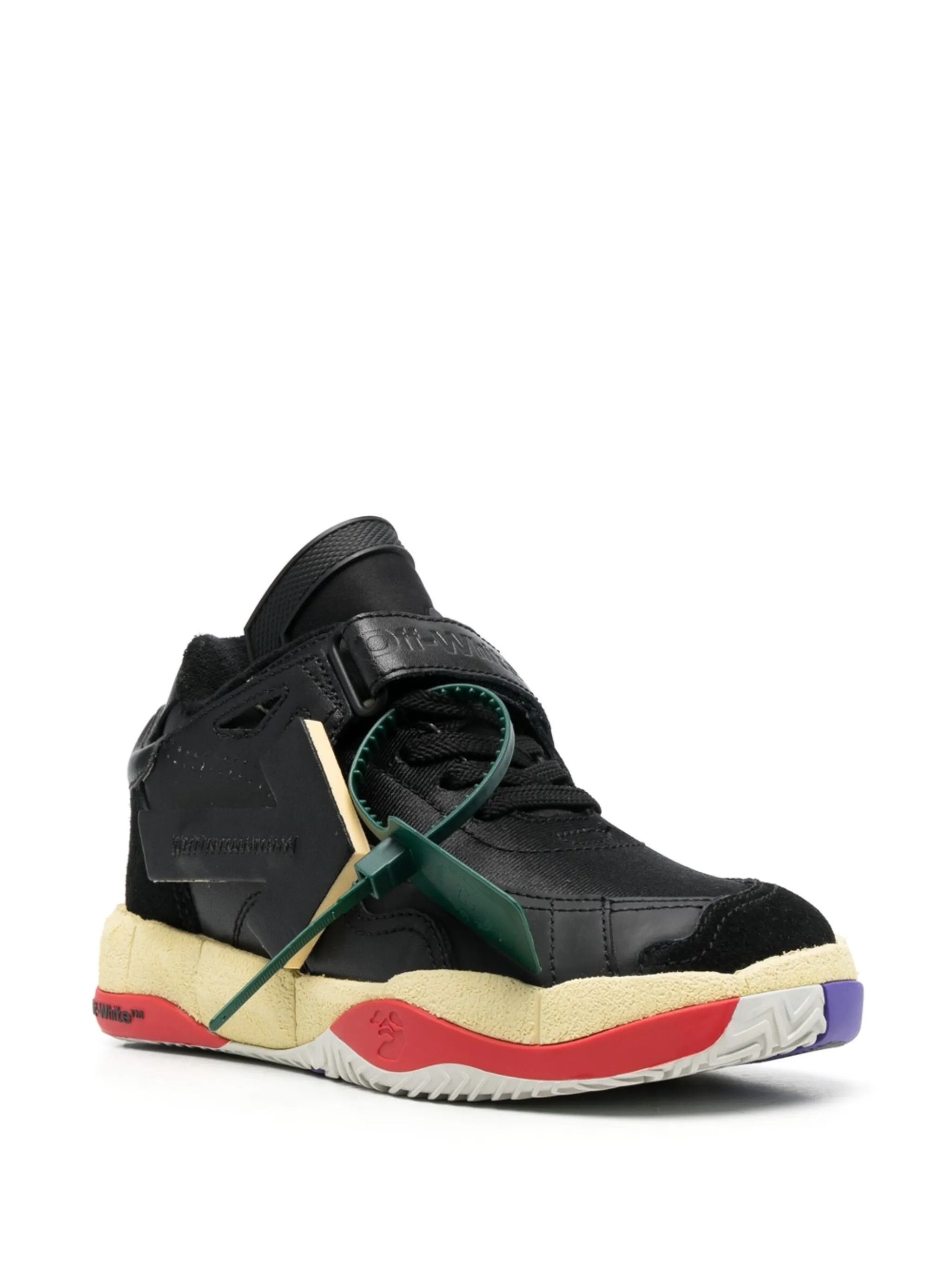 Off-White o1gr1nt0425 Puzzle Couture Low-Top Sneakers in Black Size US 5 / IT 35 - 2 Thumbnail