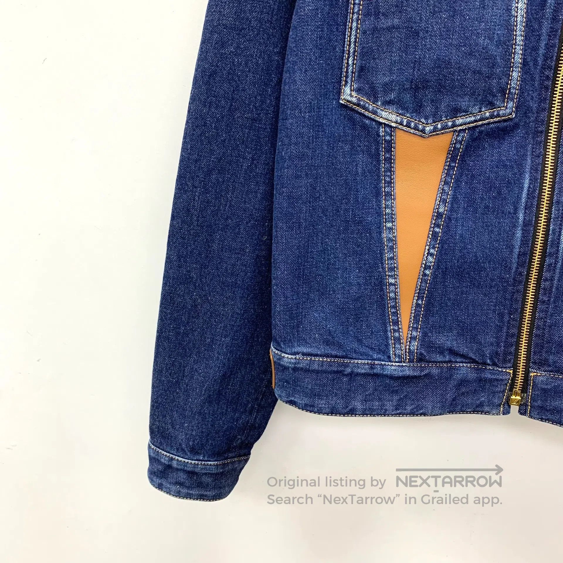 Louis Vuitton Louis Vuitton Dark blue washed cotton zip long sleeve deni Size XS / US 0-2 / IT 36-38 - 4 Thumbnail