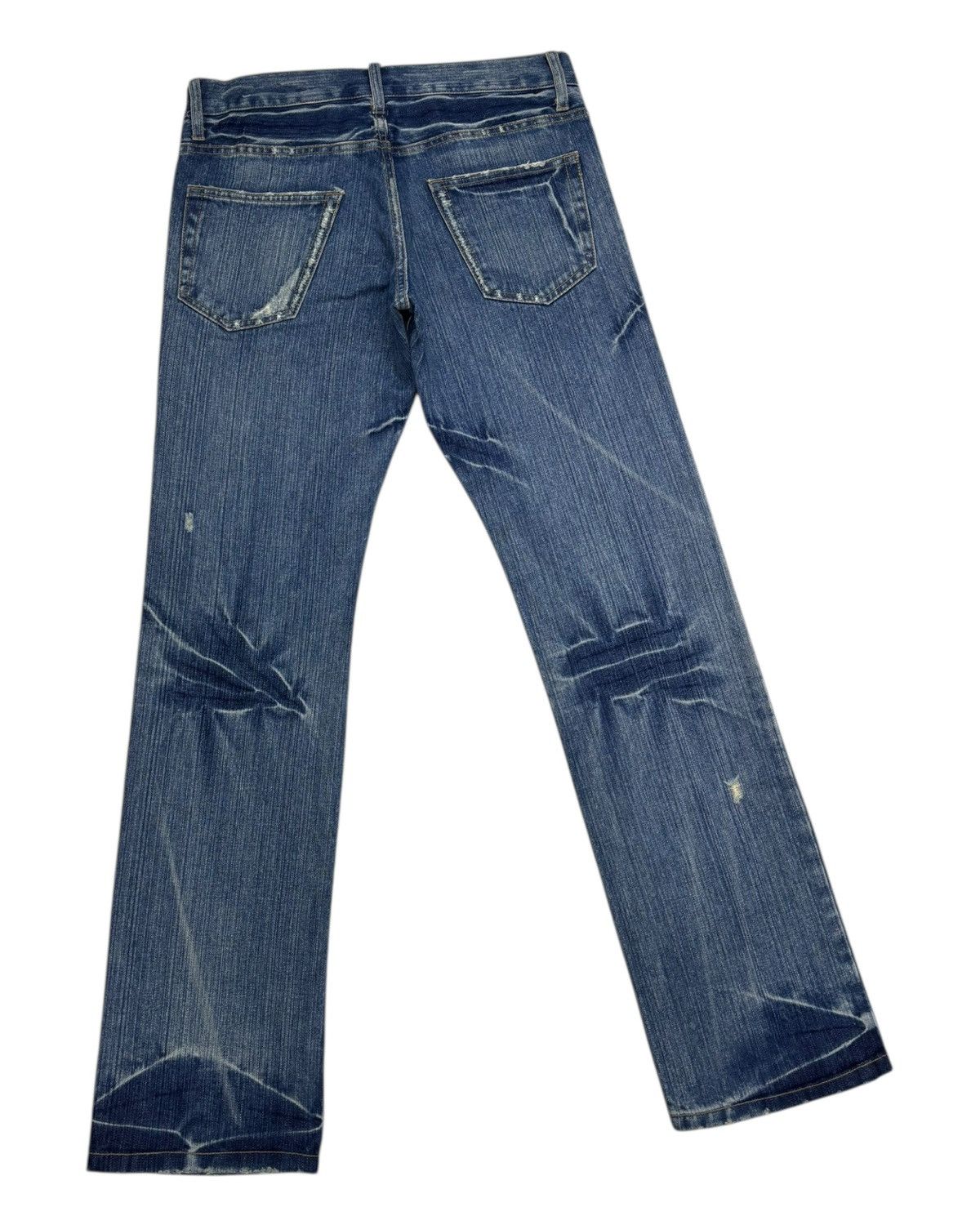 If Six Was Nine × Issey Miyake ISSEY MIYAKE CLAWMARK BLUE CUSTOM MADE DISTRESSED DENIM JEAN Size US 32 / EU 48 - 8 Thumbnail