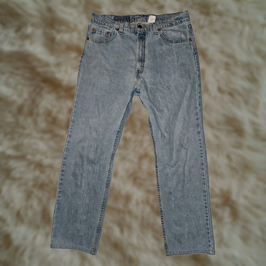 Levi's VINTAGE Levi's 505 Jeans Men's 36x30 Regular Straight Blue 90s Grunge Levi's Logo USA Mens Size US 36 / EU 52 - 1 Thumbnail