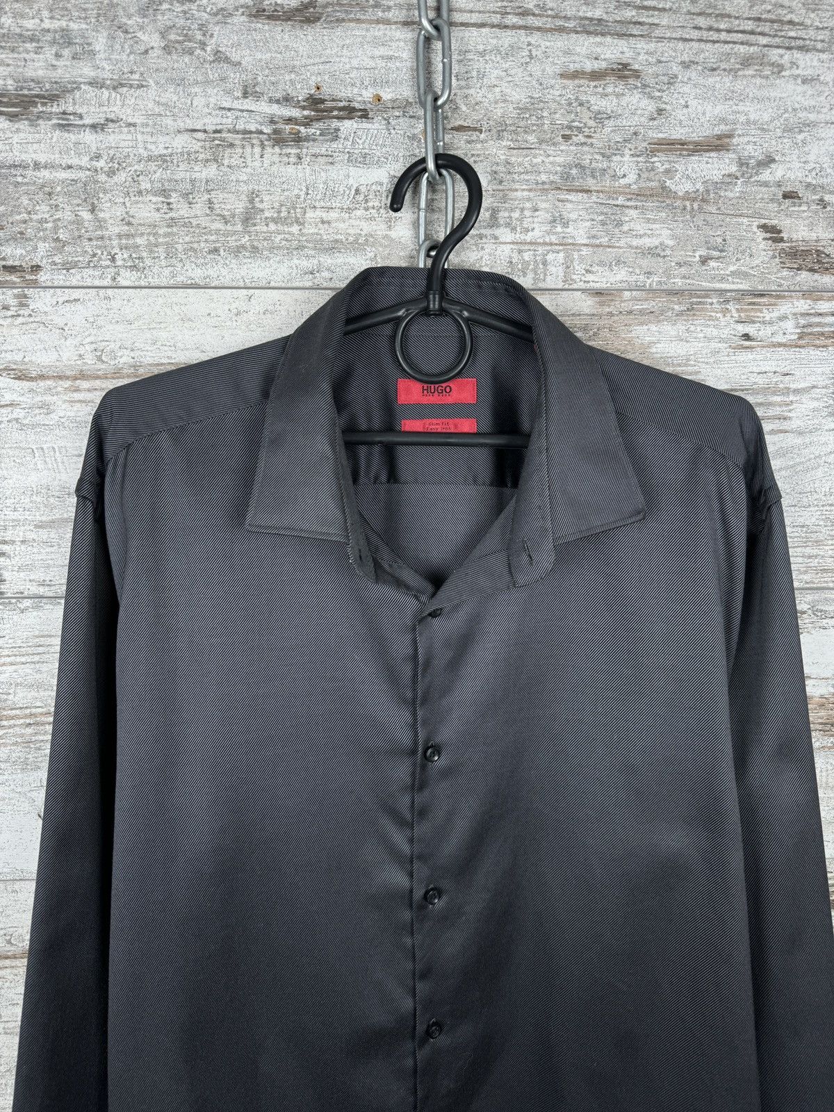 Hugo Boss Mens Vintage Hugo Boss luxury shirts button up grey Size US L / EU 52-54 / 3 - 2 Thumbnail