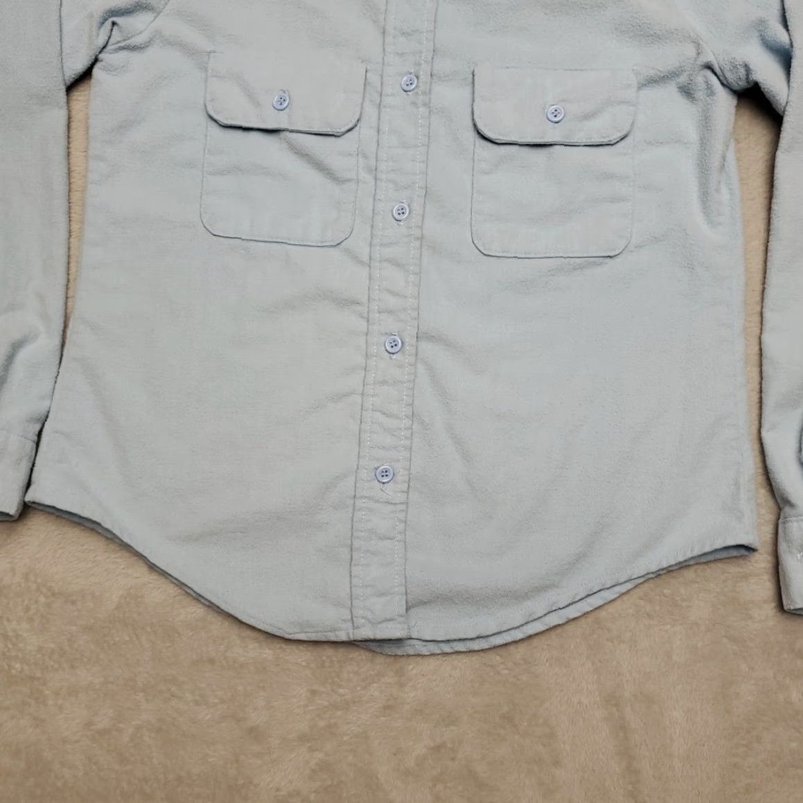 Vintage VINTAGE Sportking Shirt Women M Blue Long Sleeve Button-Up Cotton Flannel 70s Casual Outdoor Mens or Womens Size M / US 6-8 / IT 42-44 - 2 Thumbnail