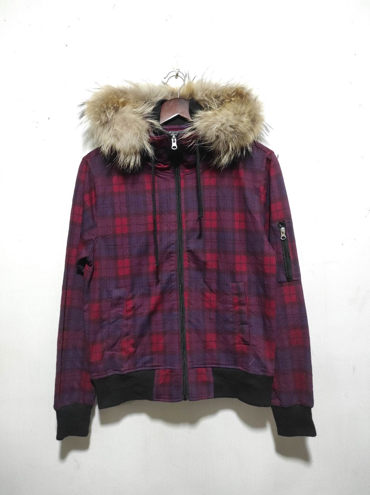 Hysteric Glamour Euroyal plaid zip fur hoodie Size US M / EU 48-50 / 2 - 12 Thumbnail