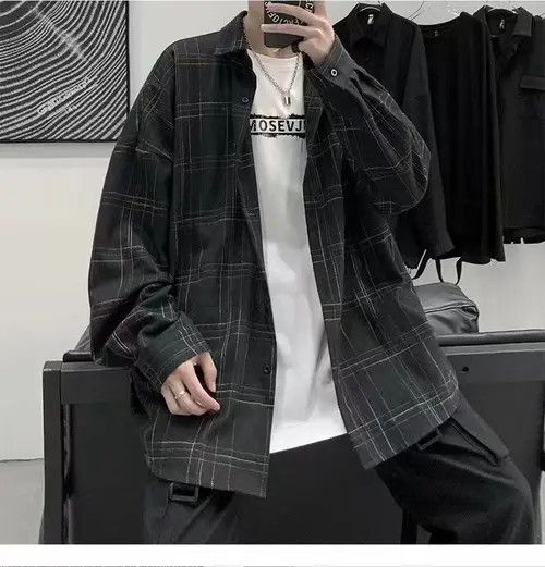 Japanese Brand Rumiko x Junna Gray Vintage Loose Plaid Shirt Size US M / EU 48-50 / 2 - 3 Thumbnail