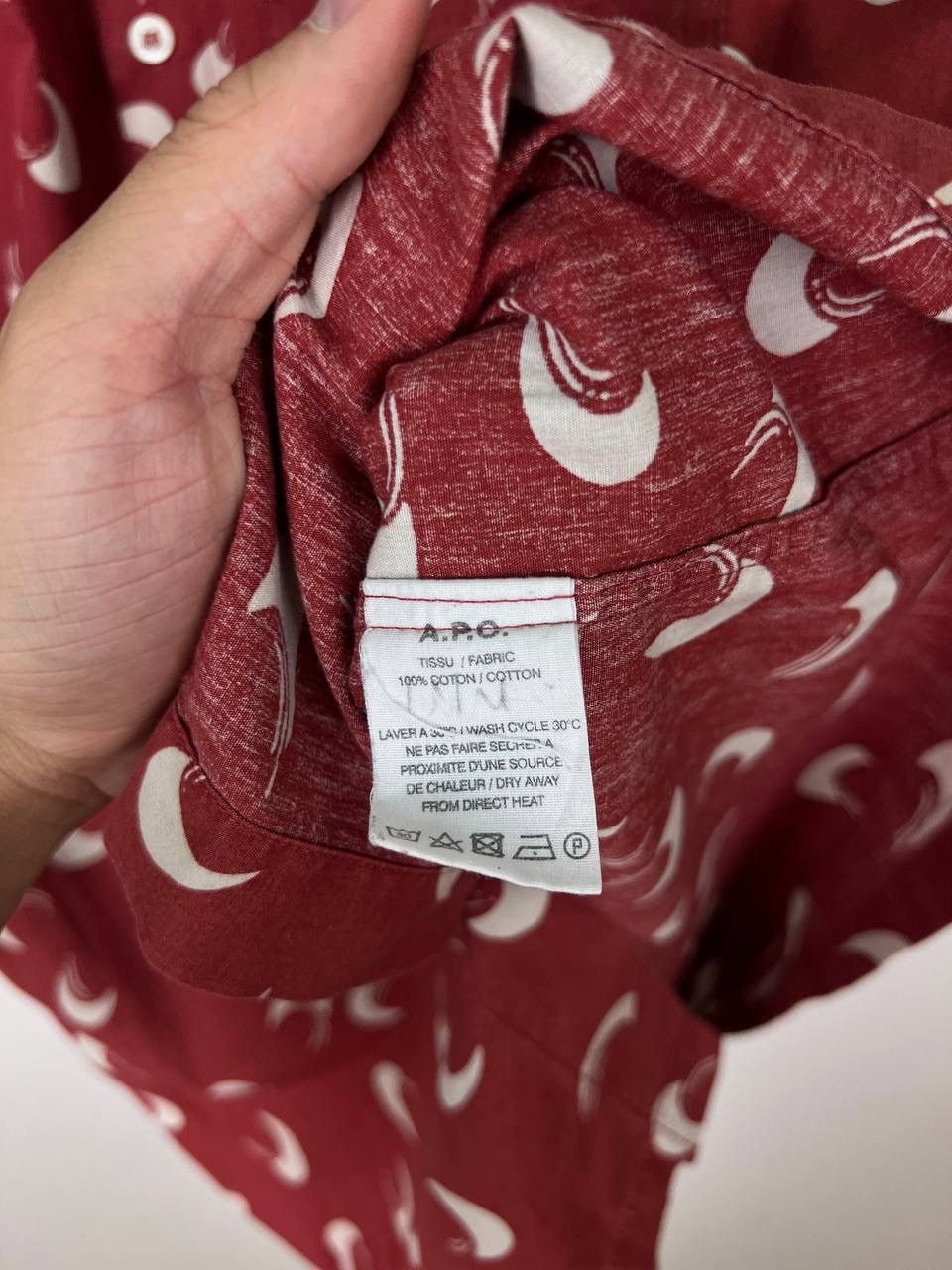 A.P.C. APC Patterned Button-Down Shirt size XL Size US XL / EU 56 / 4 - 5 Thumbnail