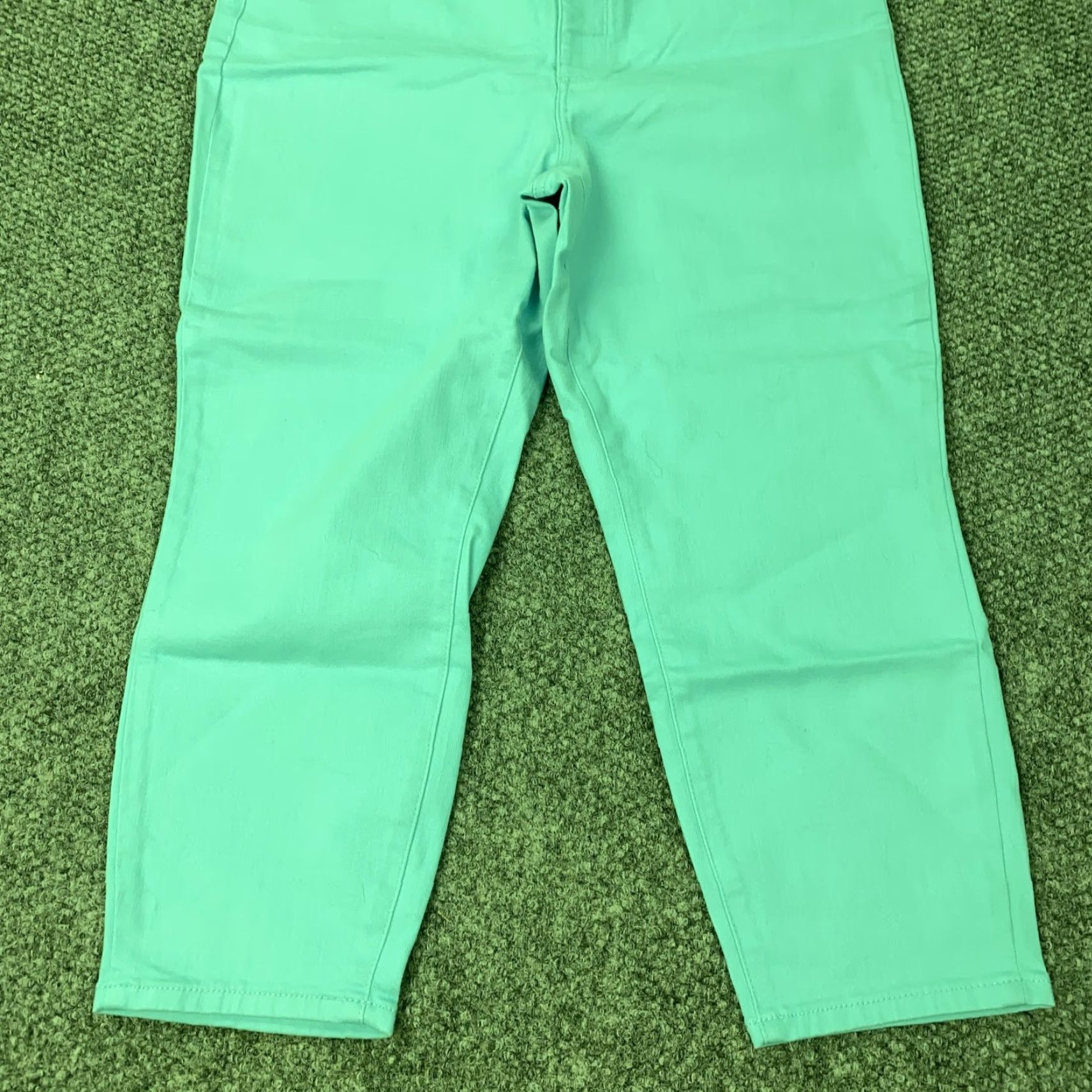 Talbots Talbots Jegging Crop Jeans Womens 14P High Waist Green Slimming Stretch Size 36" / US 14 / IT 50 - 3 Thumbnail