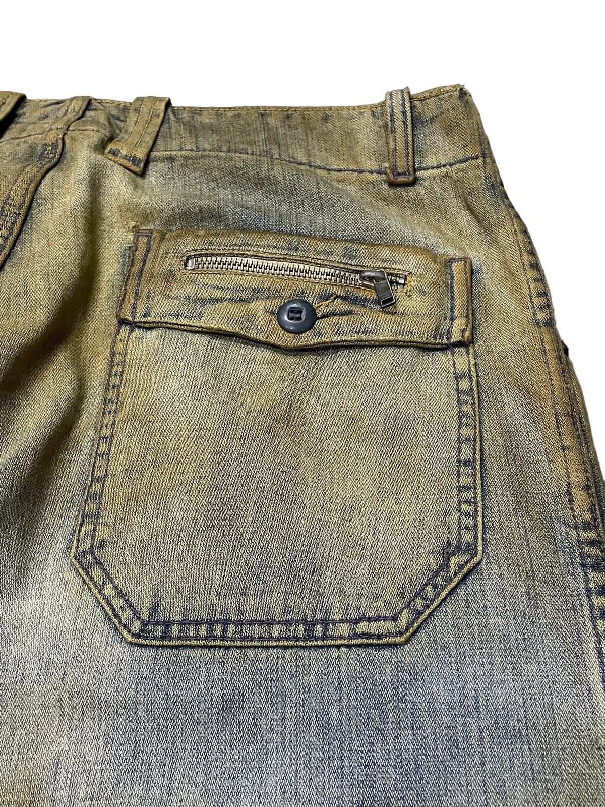 Diesel × Hysteric Glamour Vintage Diesel TrompeL’oeil Loose Baggy Mud Wash Jeans Size US 33 - 19 Thumbnail