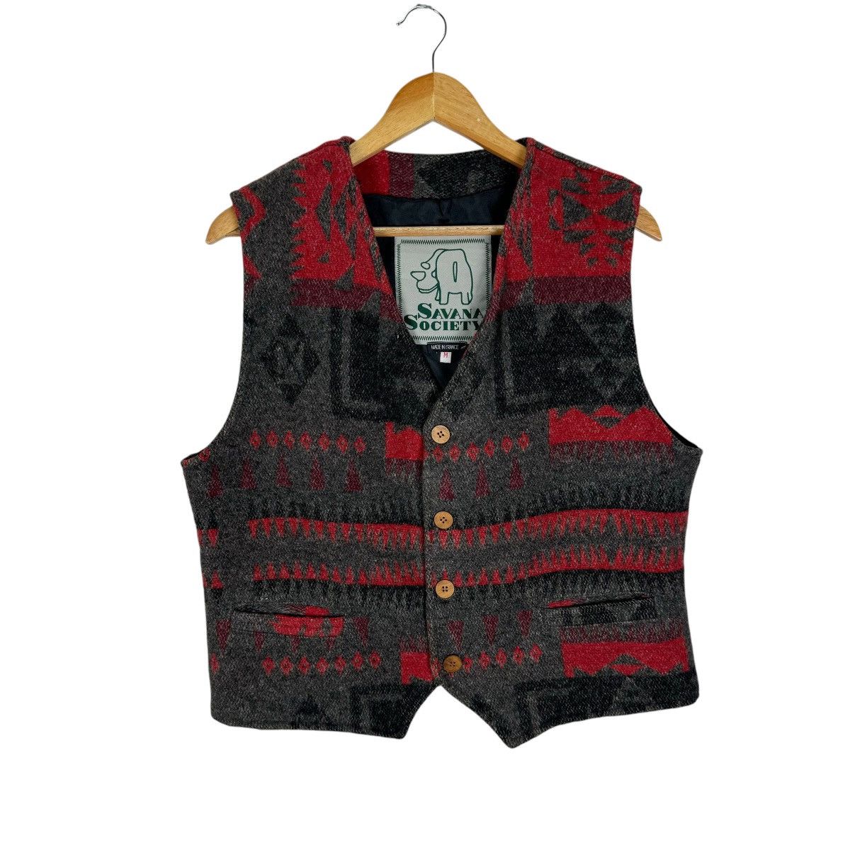 Native 🔥SAVANA SOCIETY FRANCE AZTEC NATIVE VEST Size US M / EU 48-50 / 2 - 1 Thumbnail