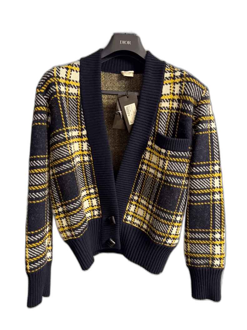 Saint Laurent Paris Wool Cardigan with Original Tags-2507 Size US L / EU 52-54 / 3 - 5 Thumbnail