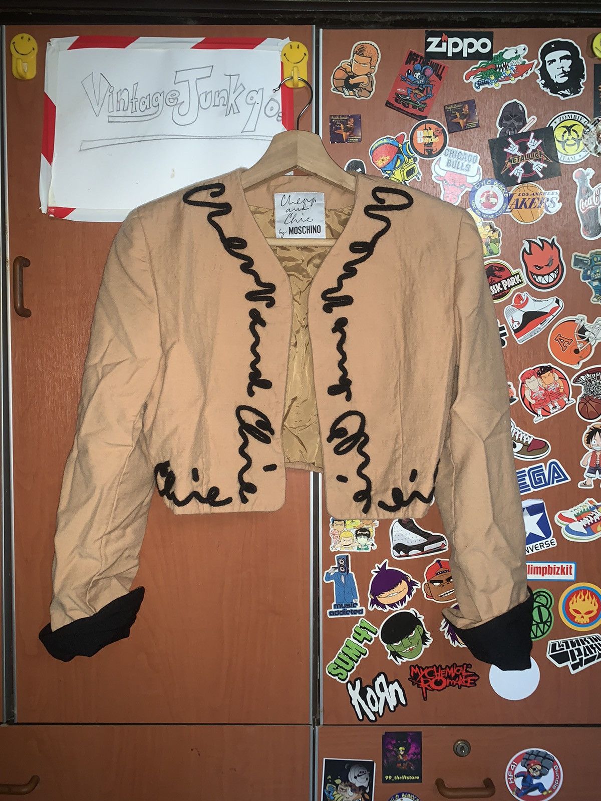 image of Avant Garde x Moschino Vintage Moschino Crop Top Petite Cheap&chip in Brown, Women's (Size XS)