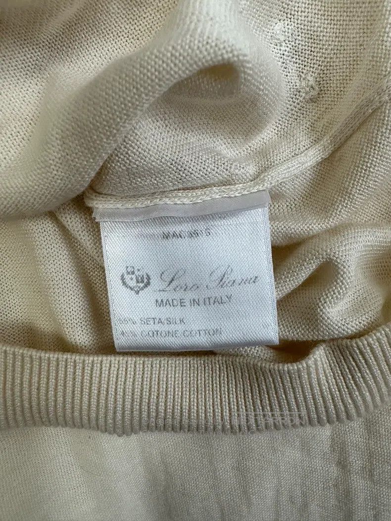 Loro Piana Lora Piana Lady Knit Top, Cream Yellow Size M / US 6-8 / IT 42-44 - 3 Thumbnail