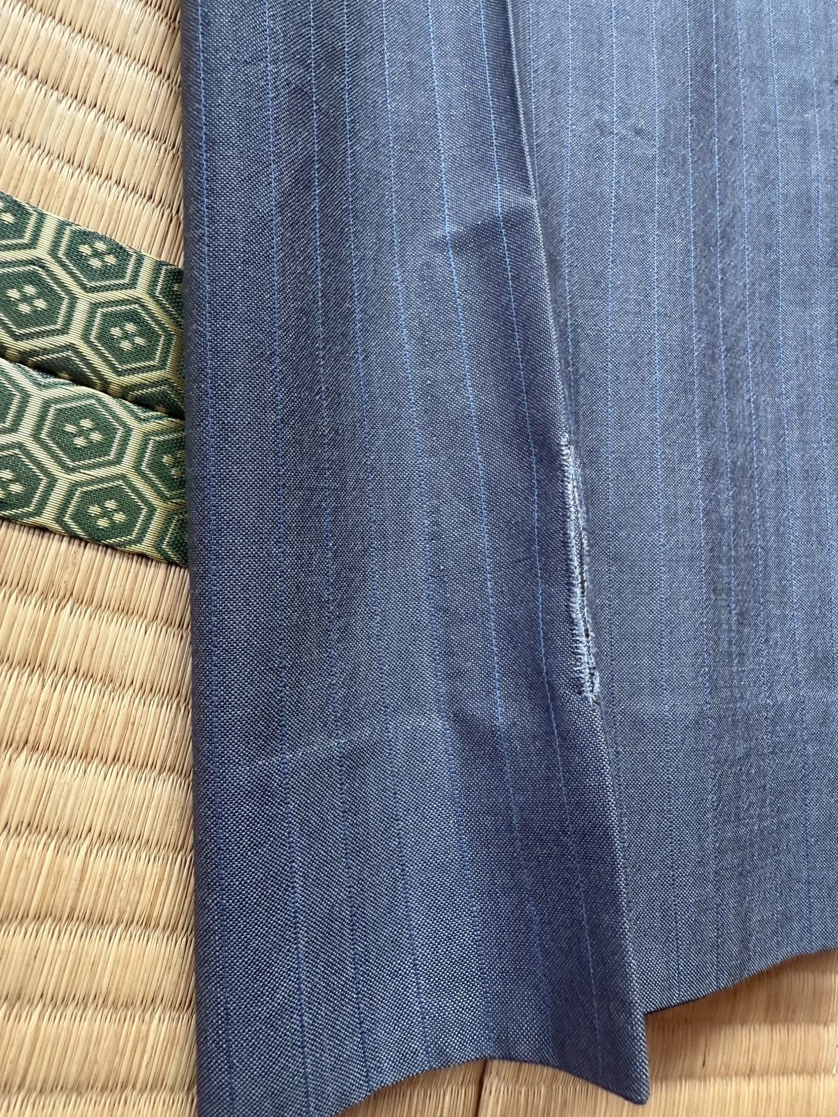 Other Summer Vintage All Wool MIYUKI KEORI Pinstripe Suit Japan Size 42R - 17 Thumbnail