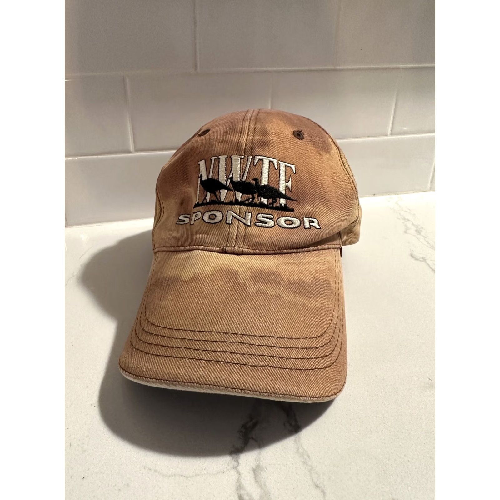 Vintage NWTF Sponsor Hat Hunting Brown Adjustable Distressed Men Cap Baseball Hat Size ONE SIZE - 2 Thumbnail