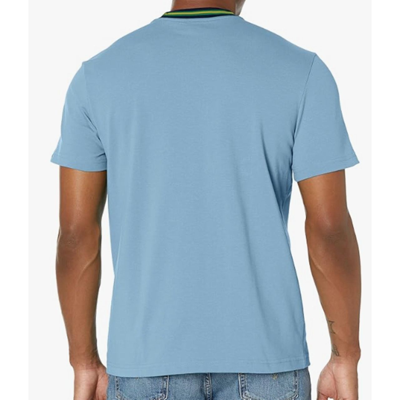 Lacoste Lacoste Mens Short Sleeve Fancy Crew Neck T-Shirt Panorama M Size US M / EU 48-50 / 2 - 3 Thumbnail