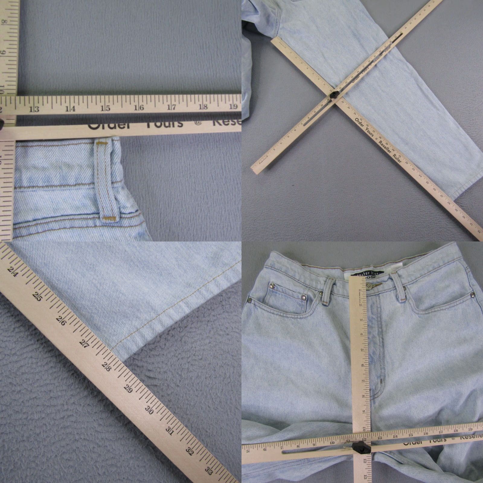 Anchor Blue VINTAGE Anchor Blue Jeans Women’s 14 Light Wash Denim Tapered Fit Grunge 90s Size 36" / US 14 / IT 50 - 8 Thumbnail