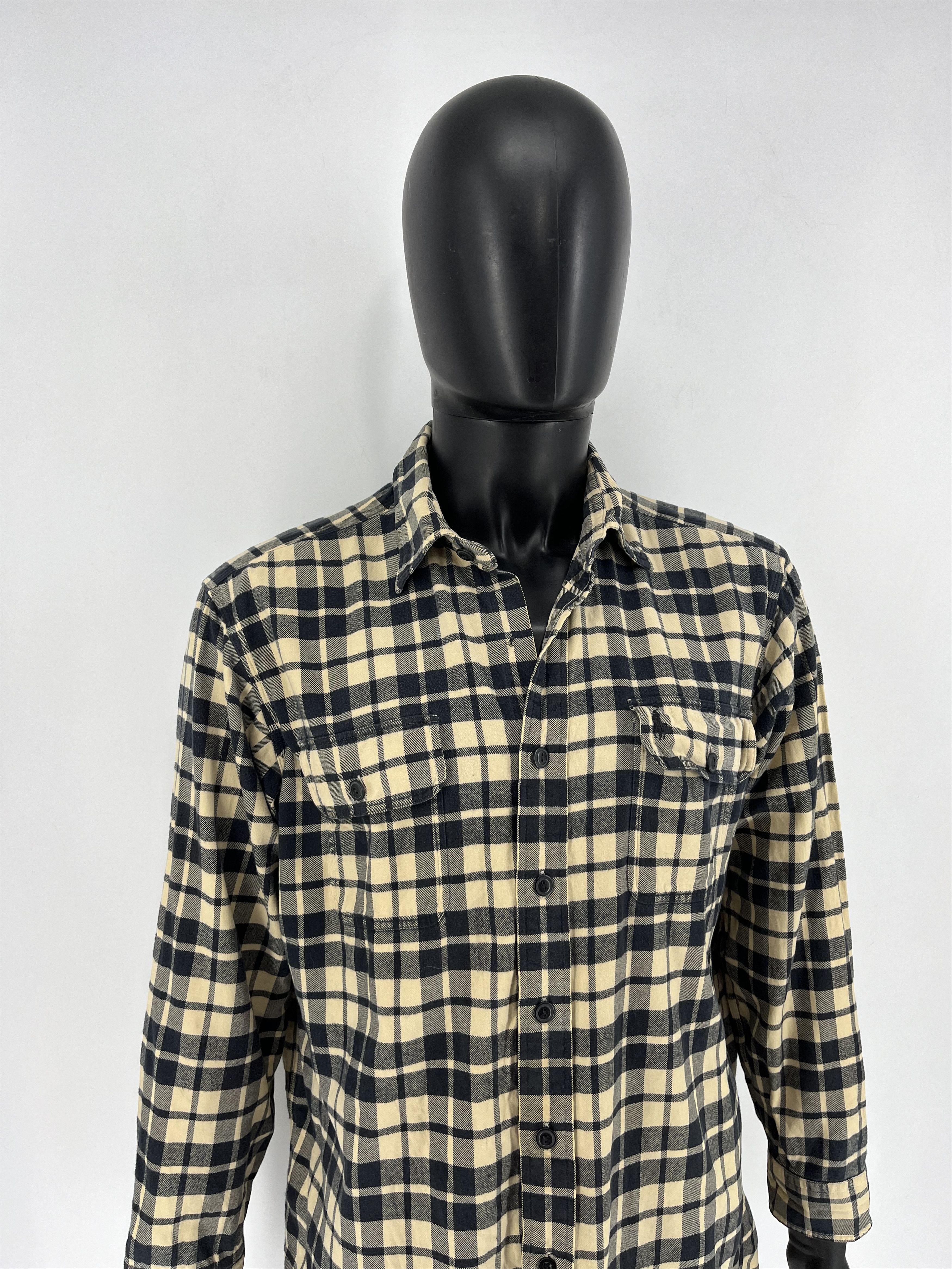 Polo Ralph Lauren × Ralph Lauren Vintage Flannel Polo Raplh Lauren Plaid Shirt Travis style Size US L / EU 52-54 / 3 - 3 Thumbnail