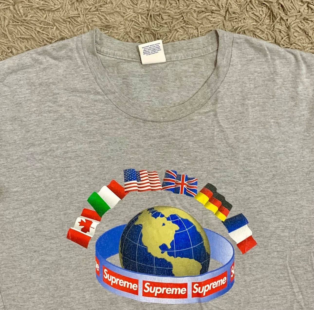 Supreme Supreme FW15 “Worldwide” Heather Grey LS Tee Size US L / EU 52-54 / 3 - 2 Thumbnail