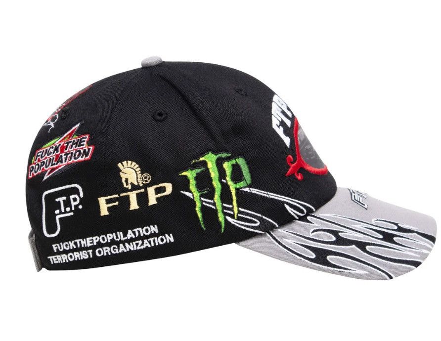 Fuck The Population Ftp raceway 6 panel black Size ONE SIZE - 2 Thumbnail