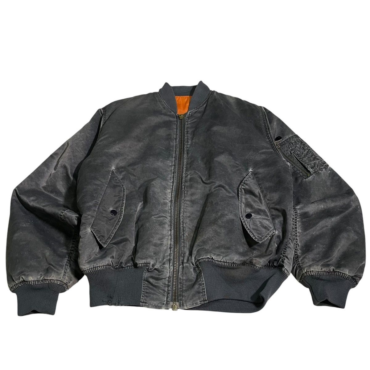 Avirex Vintage 90s MA-1 Bomber Jacket Sun Faded Trashed Distressed Size US M / EU 48-50 / 2 - 4 Thumbnail