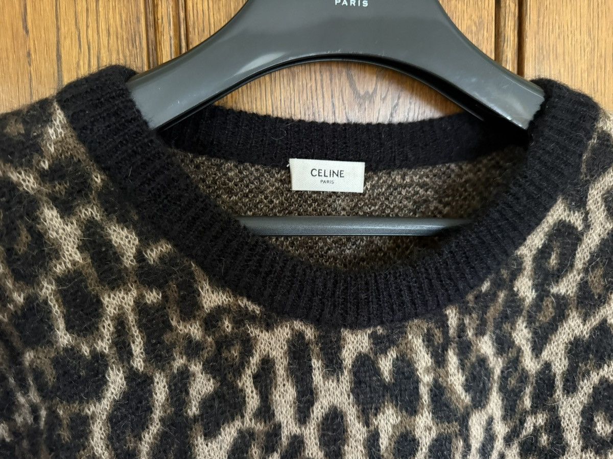 Celine FW22 Celine studded logo sweater Hedi Slimane grail leopard Size US M / EU 48-50 / 2 - 12 Thumbnail