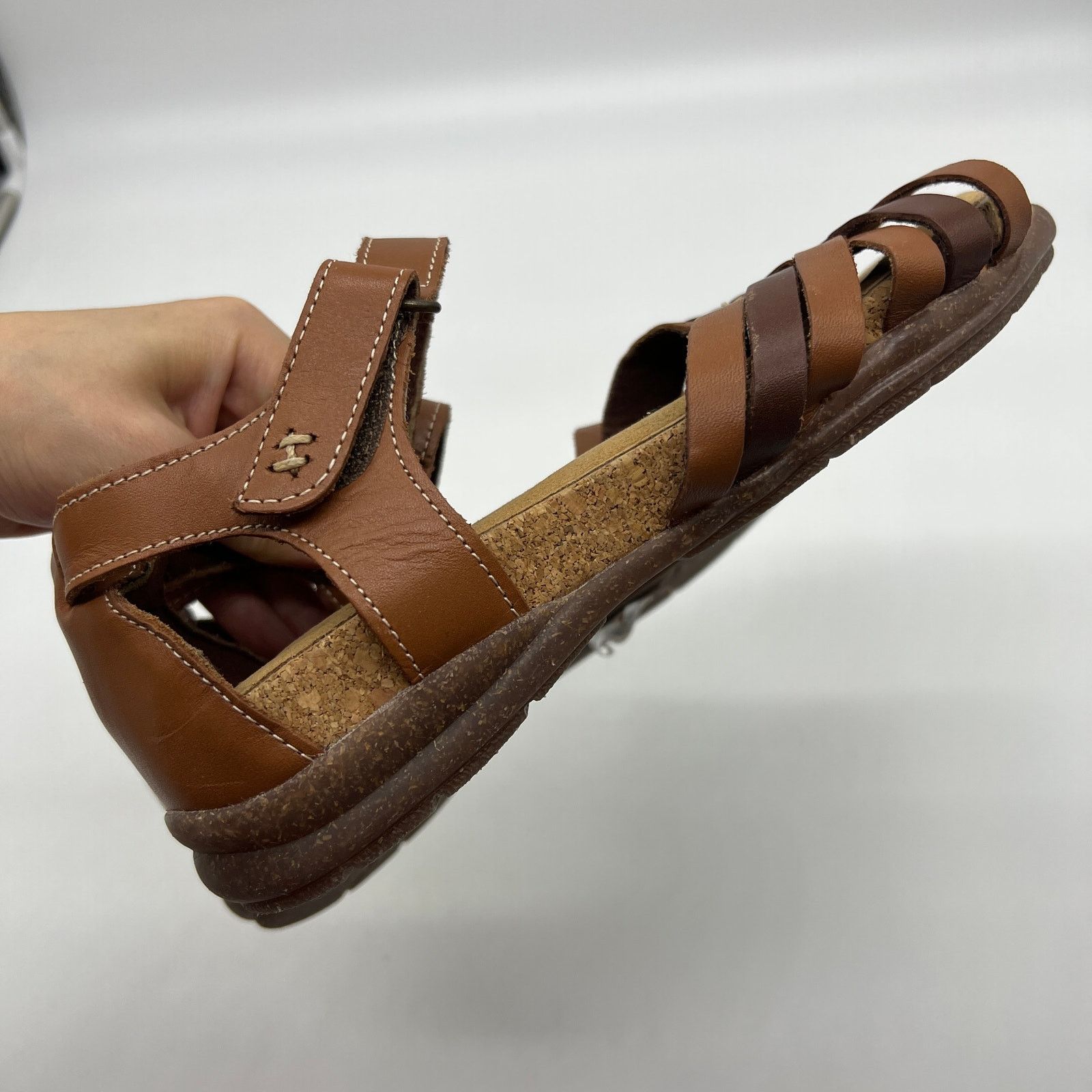 Clarks Clarks collection Women's 6 M Brown Leather Sandals Ankle Size US 6 / IT 36 - 11 Thumbnail