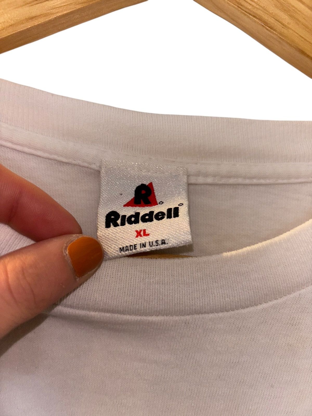 NCAA × Riddell Vintage 90s Michigan Wolverines Riddell Football T-Shirt Size US XL / EU 56 / 4 - 3 Thumbnail