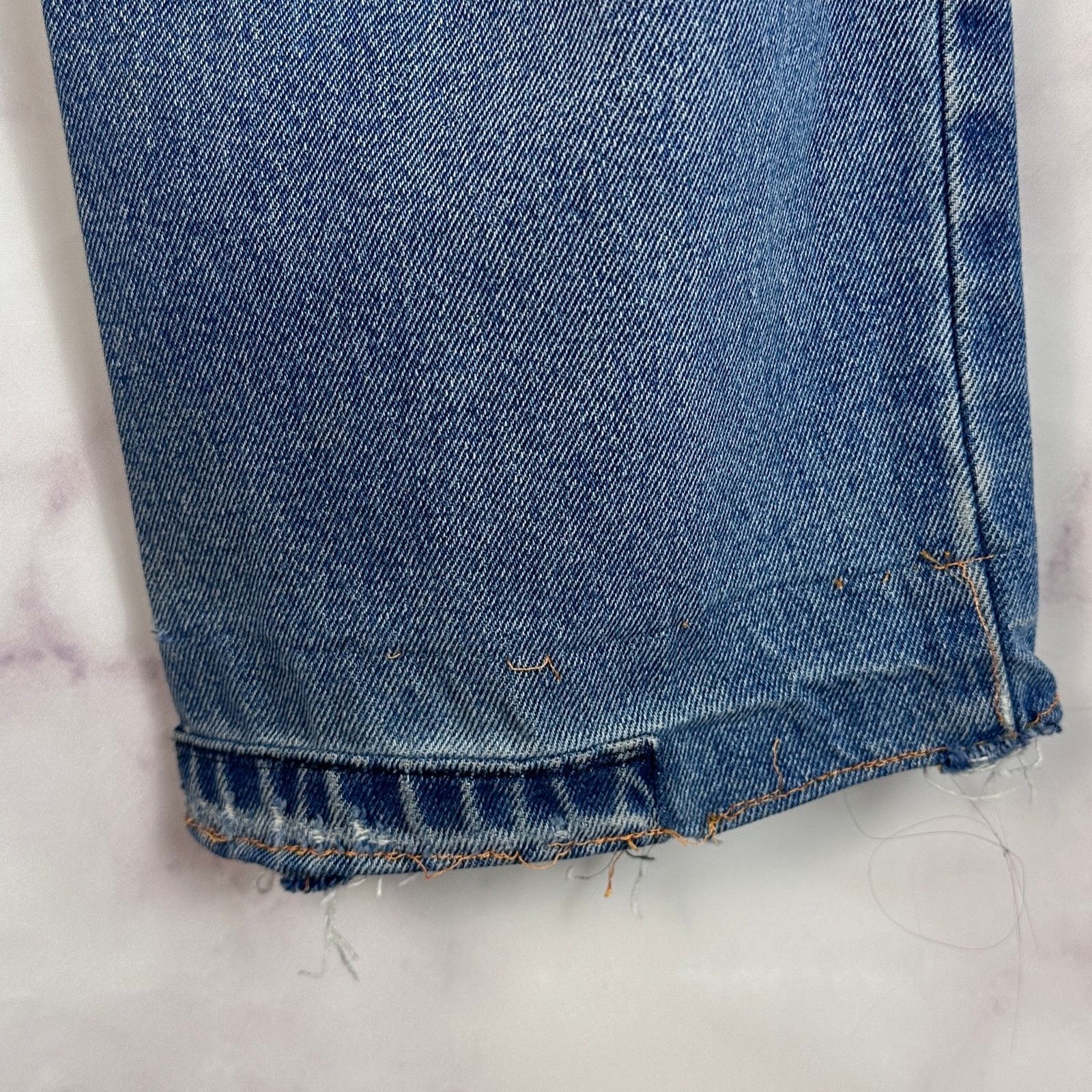 Yeezy Free Hoover Orange Tab Denim Size US 33 - 10 Thumbnail