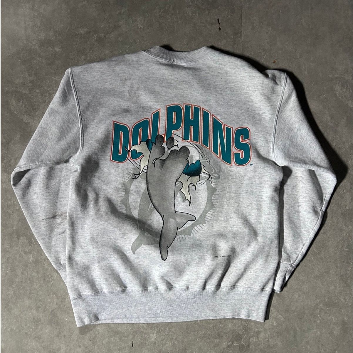 Nutmeg 90's Vintage Miami Dolphins Breakthrough Gray Crewneck M Size US M / EU 48-50 / 2 - 4 Thumbnail