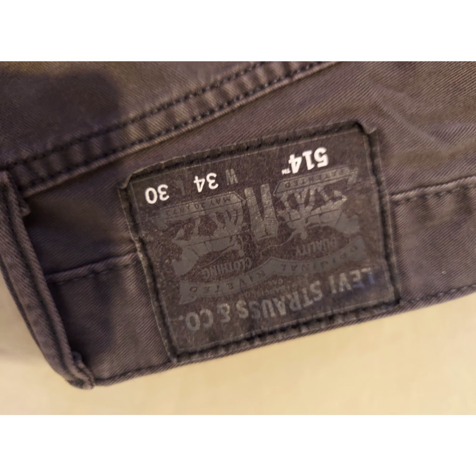 Levi's Levi's 514 Jeans 34x30 Slim Straight Gray Denim 5-Pocket Regular Mens Modern Comfort Pants Jeans Size US 34 / EU 50 - 3 Thumbnail