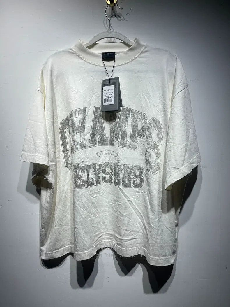 Balenciaga Balenciaga Letter Pattern Printed Short Sleeve Casual Crew Size US M / EU 48-50 / 2 - 1 Thumbnail