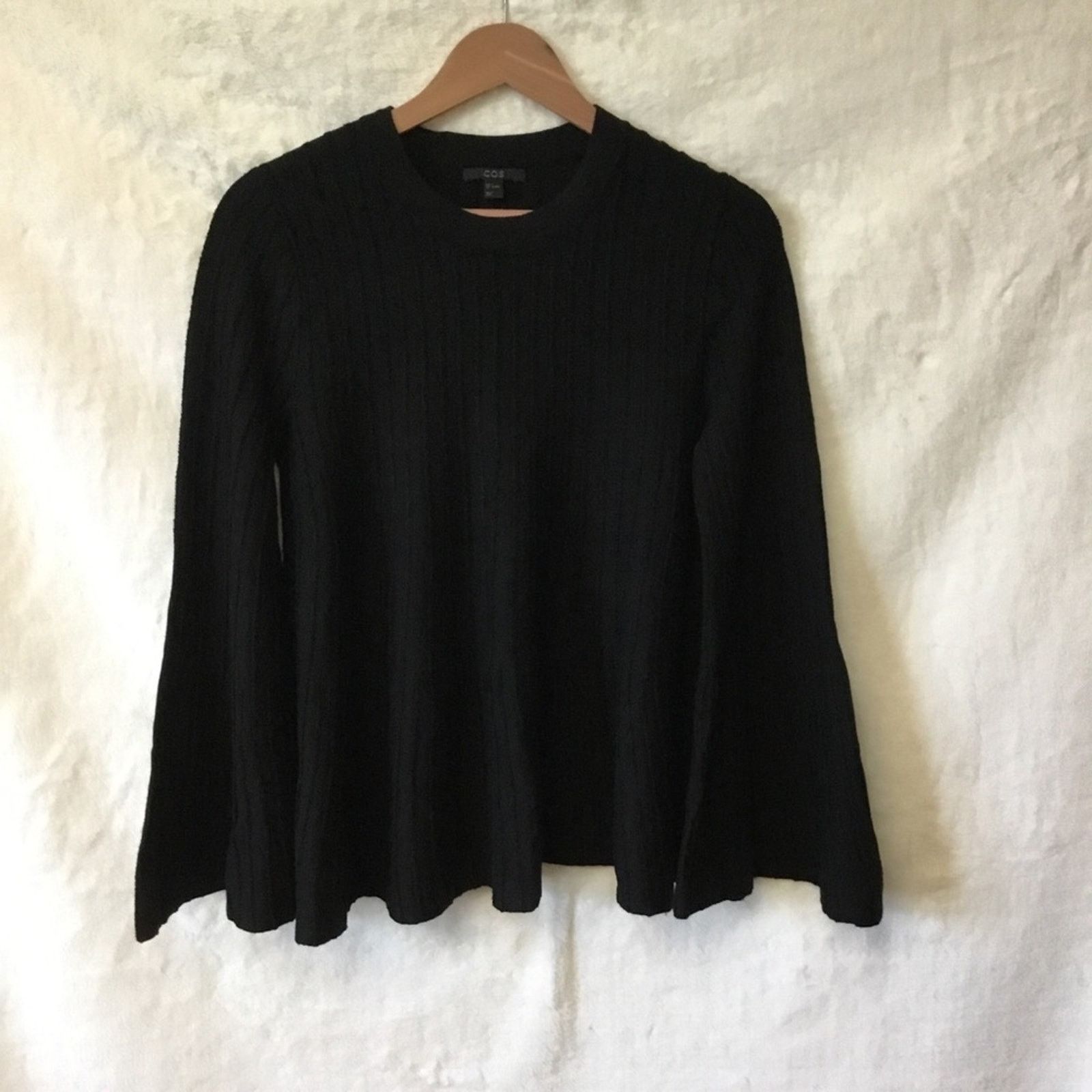 Cos COS Black Wool Texture Stripe Sweater Size S / US 4 / IT 40 - 3 Thumbnail